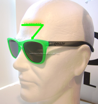 Oakley Frogskins BlackLight Green - Black / Grey (24-286)